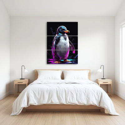 AUTO-MOCKUP ROOM | Penguin Animal Colorful Wall Art