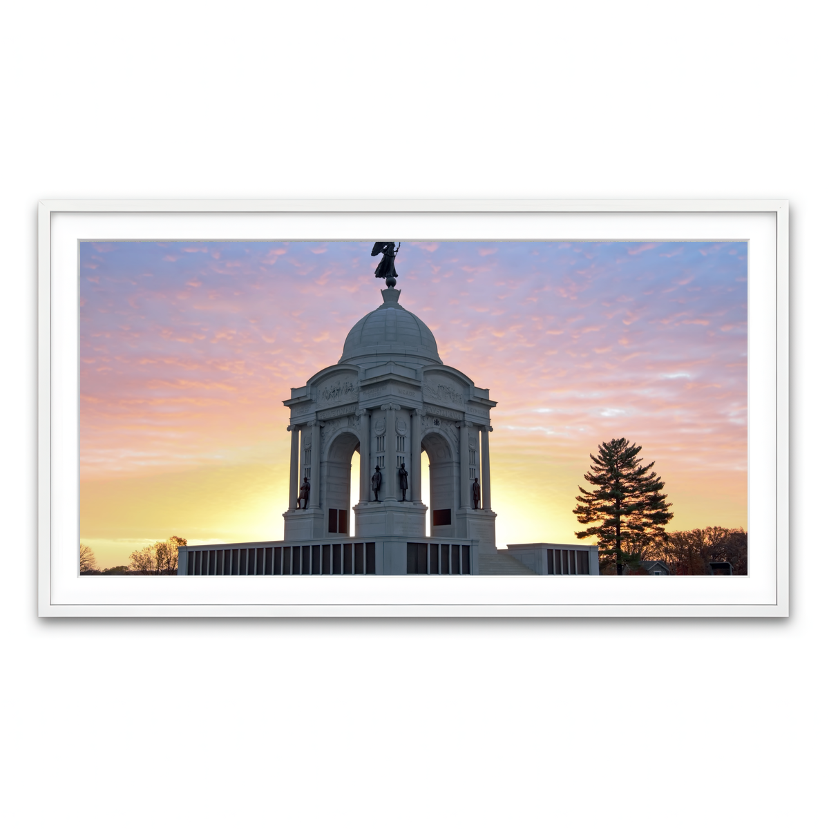Framed Print 2x1 White