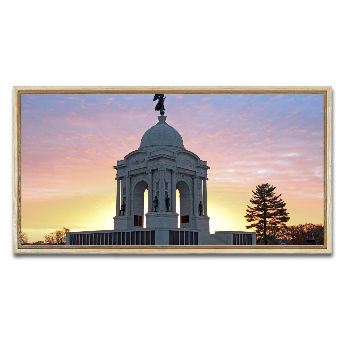 AUTO-MOCKUP WHITE | Pennsylvania Monument | 1 Piece | Natural Framed Canvas | group=2x1