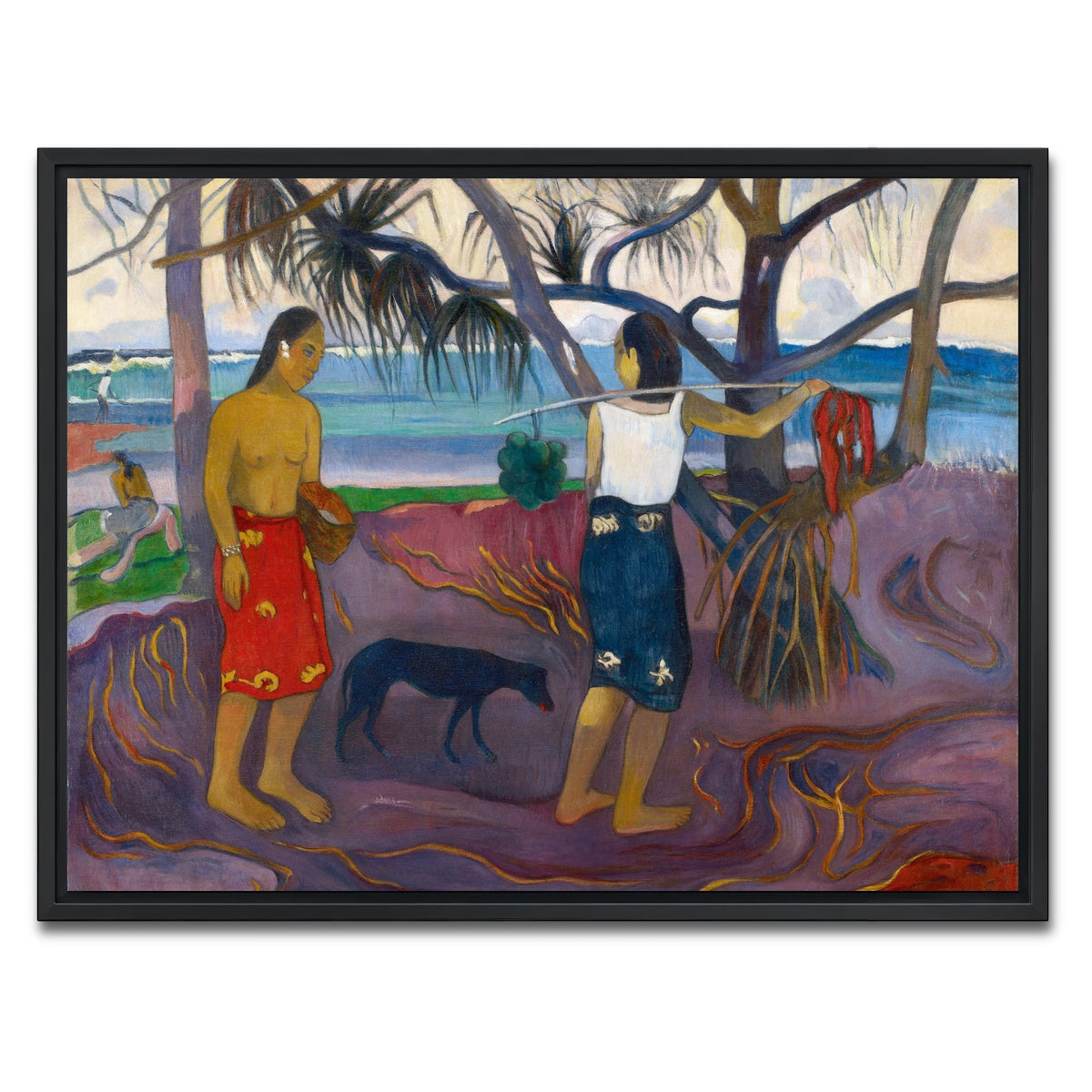 AUTO-MOCKUP WHITE | People in Landscape | 1 Piece | Black Framed Canvas | group=4x3