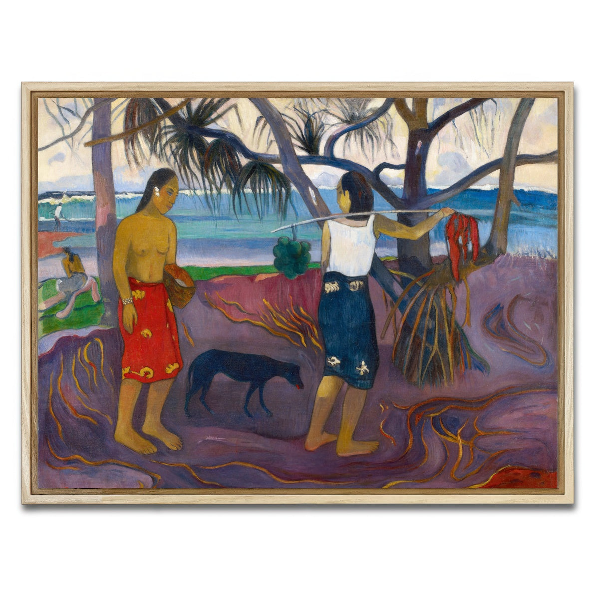 AUTO-MOCKUP WHITE | People in Landscape | 1 Piece | Natural Framed Canvas | group=4x3