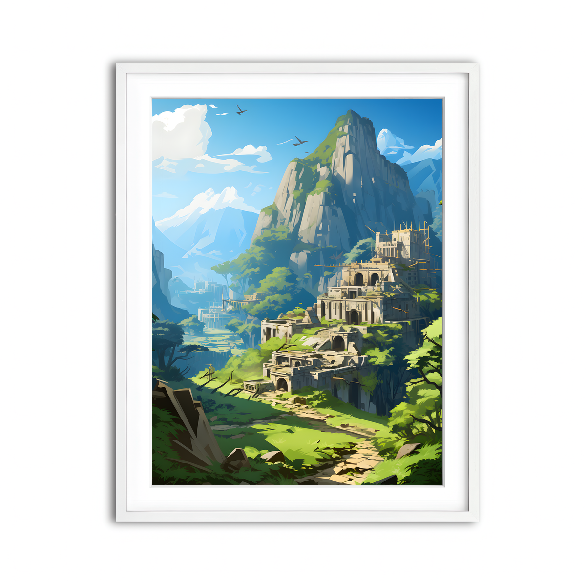 Framed Print 3x4 White