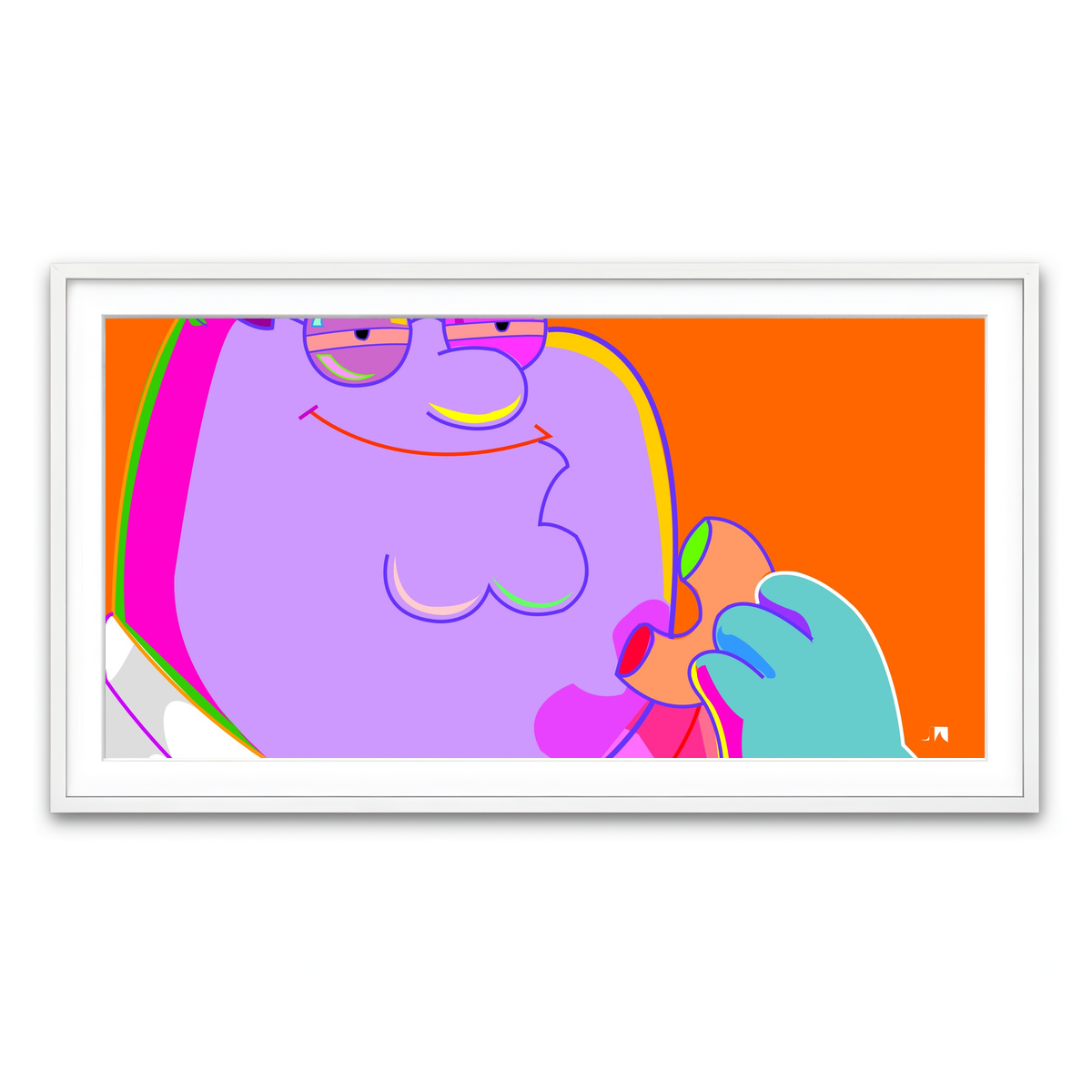 Framed Print 2x1 White