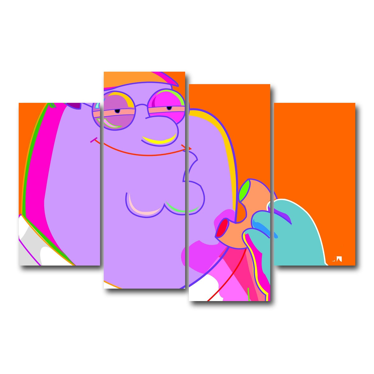 AUTO-MOCKUP WHITE | Peter High | 4 Piece | Gallery Wrap Canvas | group=4_short