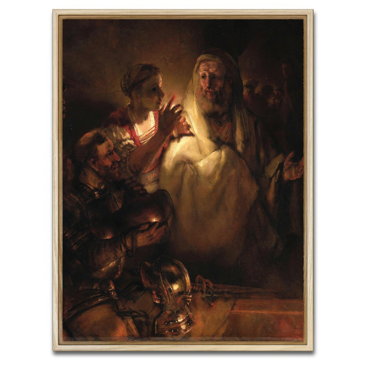 AUTO-MOCKUP WHITE | Peter's Denial | 1 Piece | Natural Framed Canvas | group=3x4