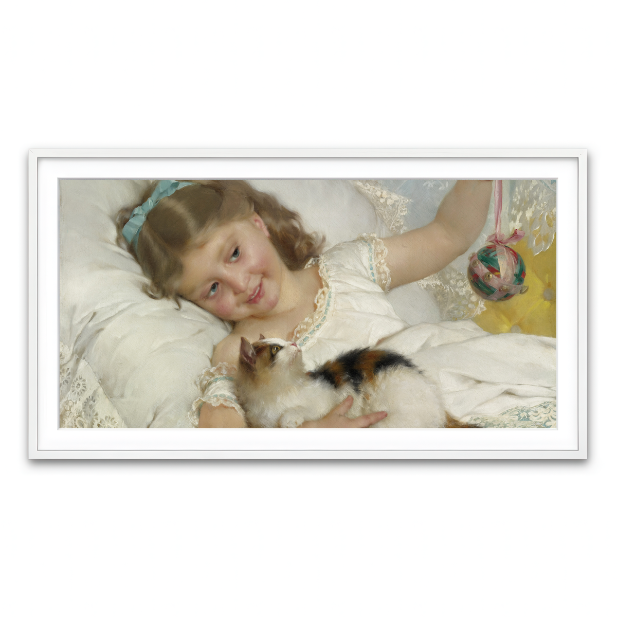 Framed Print 2x1 White