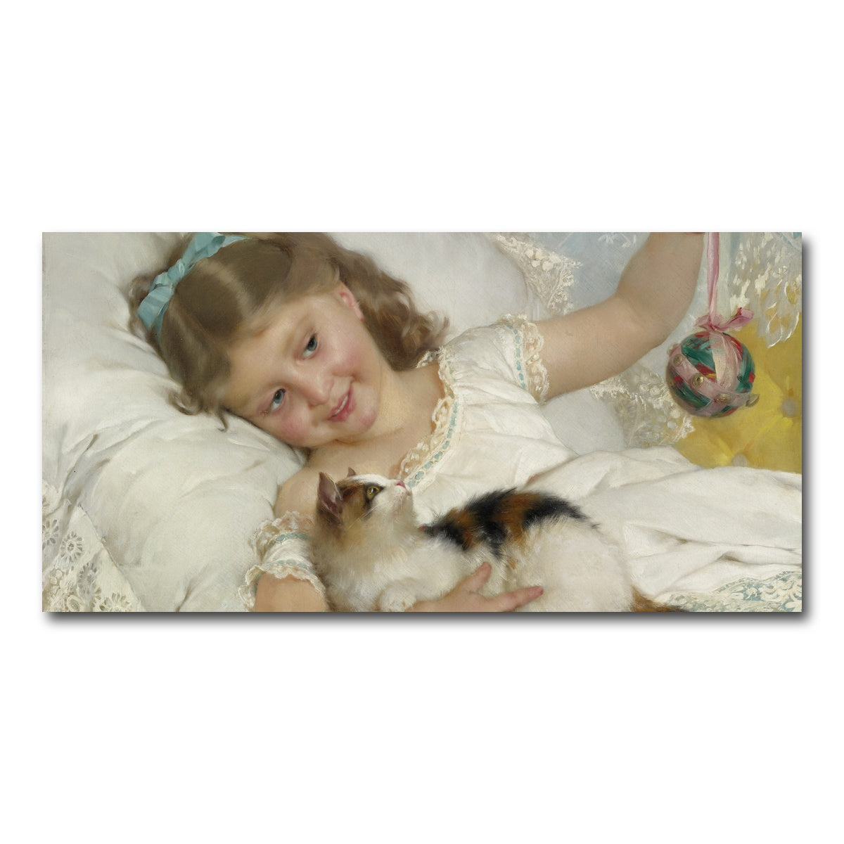 AUTO-MOCKUP WHITE | Petite Fille et Chat | 1 Piece | Gallery Wrap Canvas | group=2x1