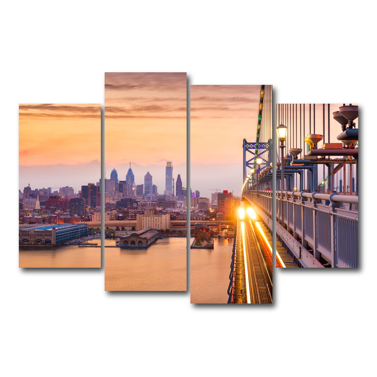 AUTO-MOCKUP WHITE | Philadelphia | 4 Piece | Gallery Wrap Canvas | group=4_short