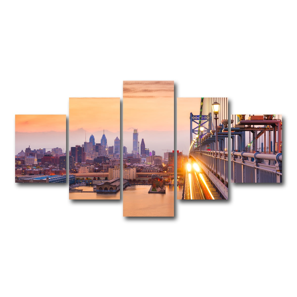 AUTO-MOCKUP WHITE | Philadelphia | 5 Piece | Gallery Wrap Canvas | group=5_short