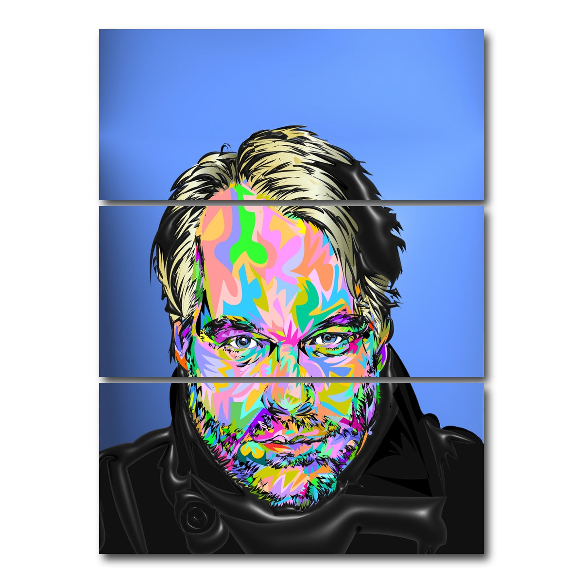 AUTO-MOCKUP WHITE | Philip Seymour Hoffman | 3 Piece | Gallery Wrap Canvas | group=8x18_stacked