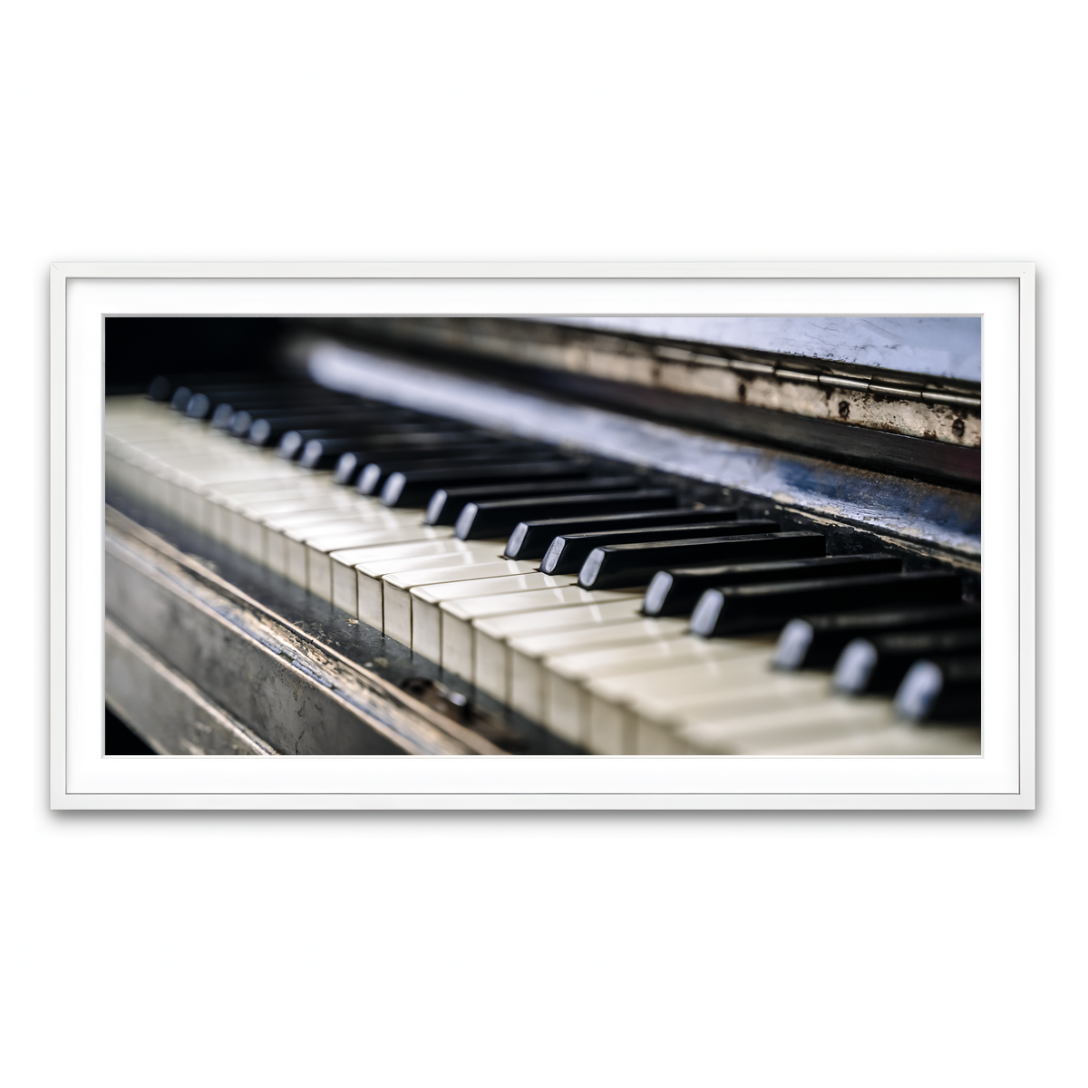 Framed Print 2x1 White