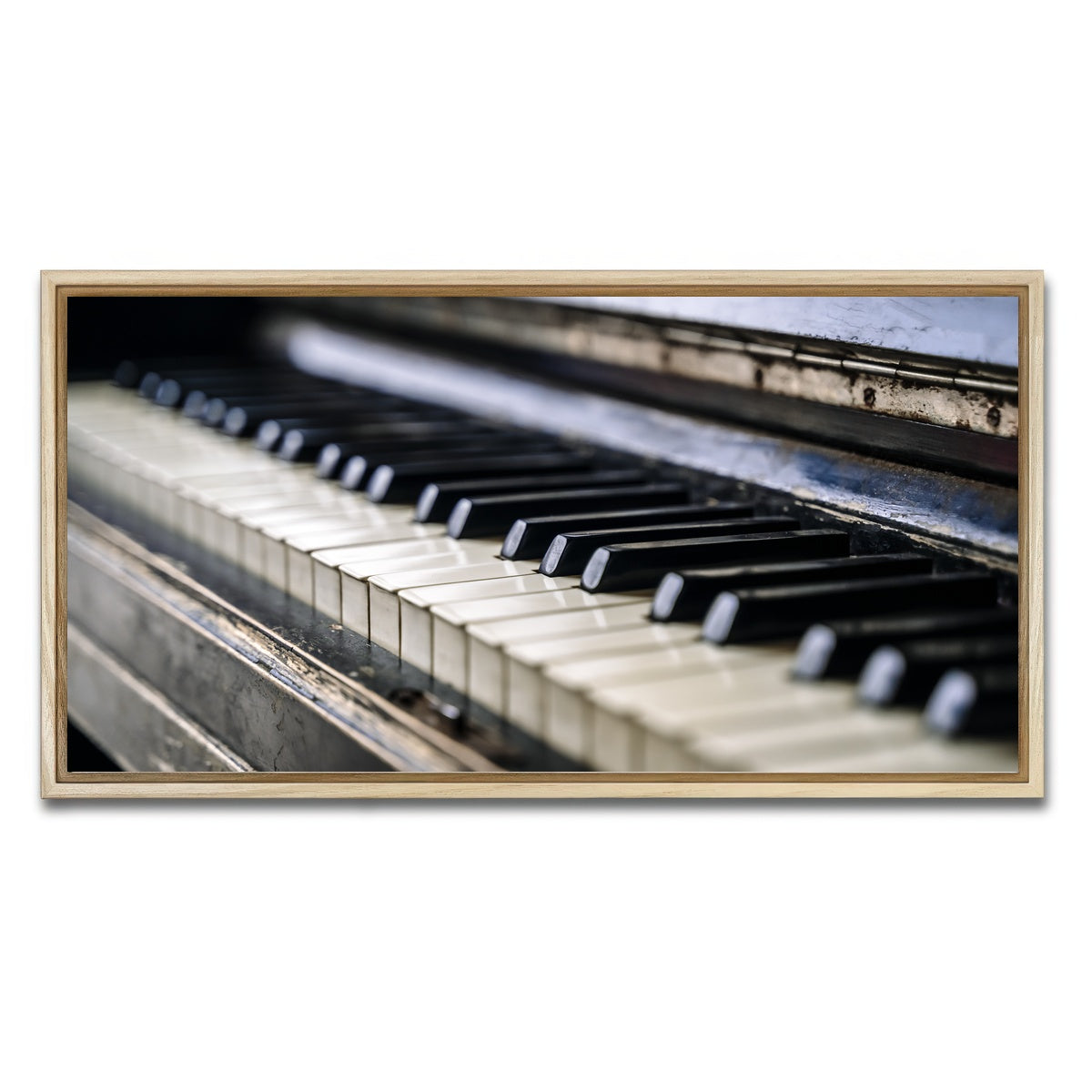 AUTO-MOCKUP WHITE | Piano Keys | 1 Piece | Natural Framed Canvas | group=2x1
