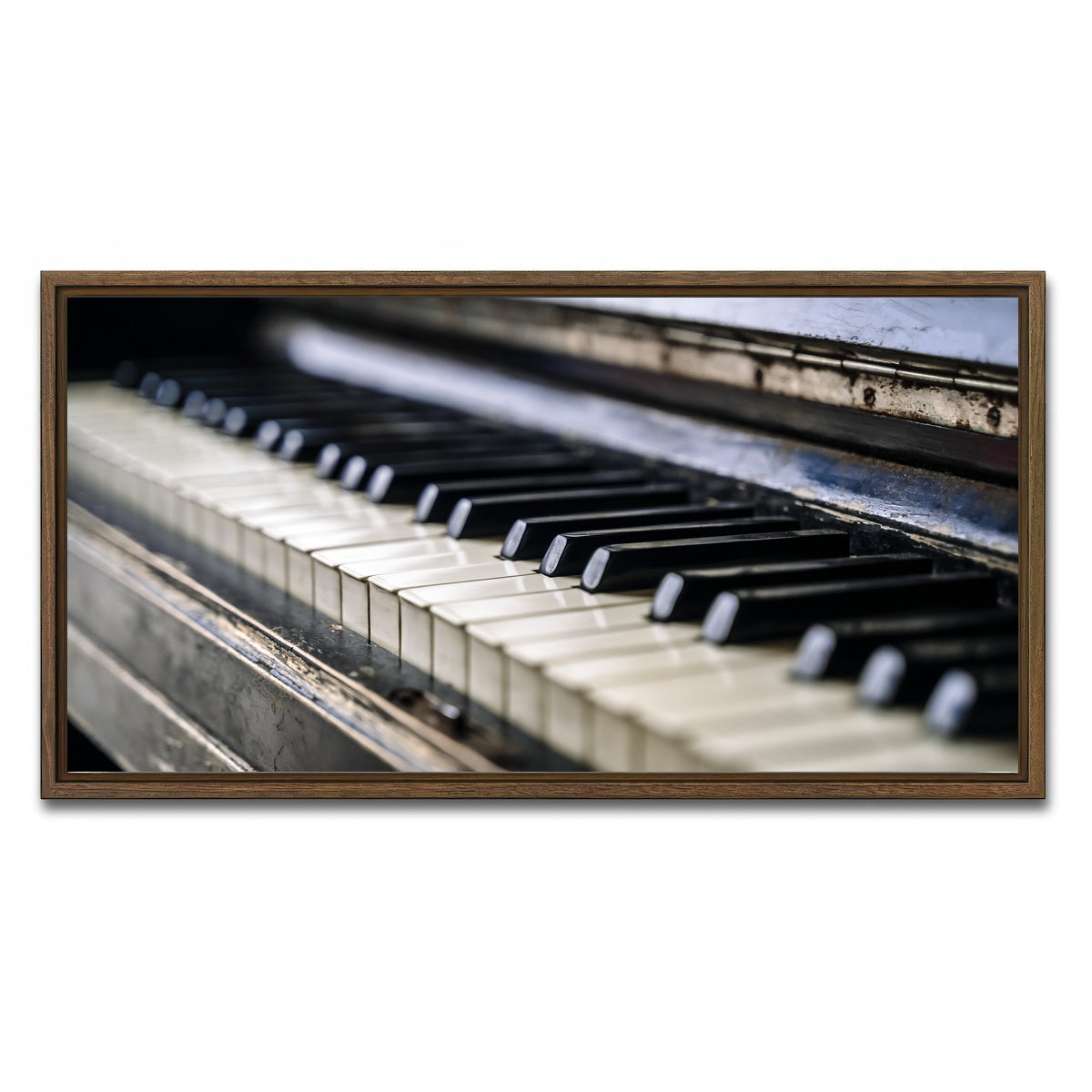 AUTO-MOCKUP WHITE | Piano Keys | 1 Piece | Walnut Framed Canvas | group=2x1