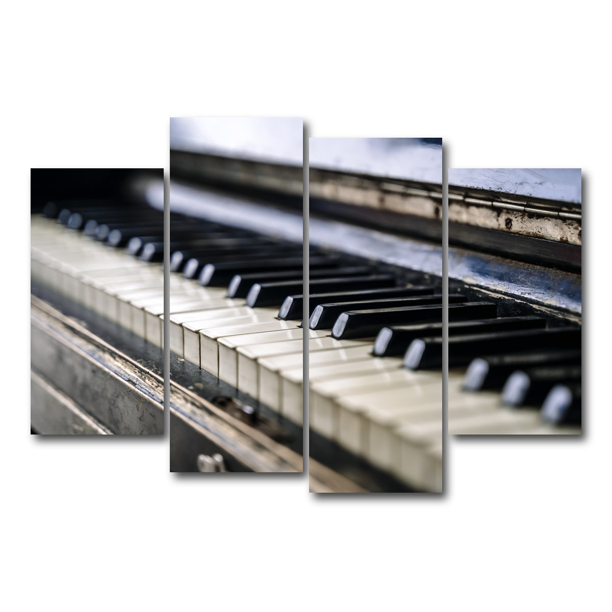 AUTO-MOCKUP WHITE | Piano Keys | 4 Piece | Gallery Wrap Canvas | group=4_short