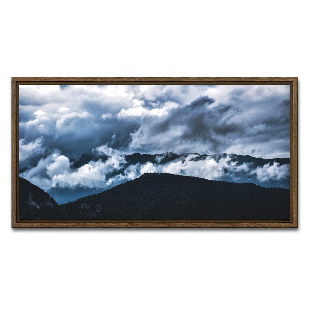 AUTO-MOCKUP WHITE | Piatra Craiului Romania 5 | 1 Piece | Walnut Framed Canvas | group=2x1
