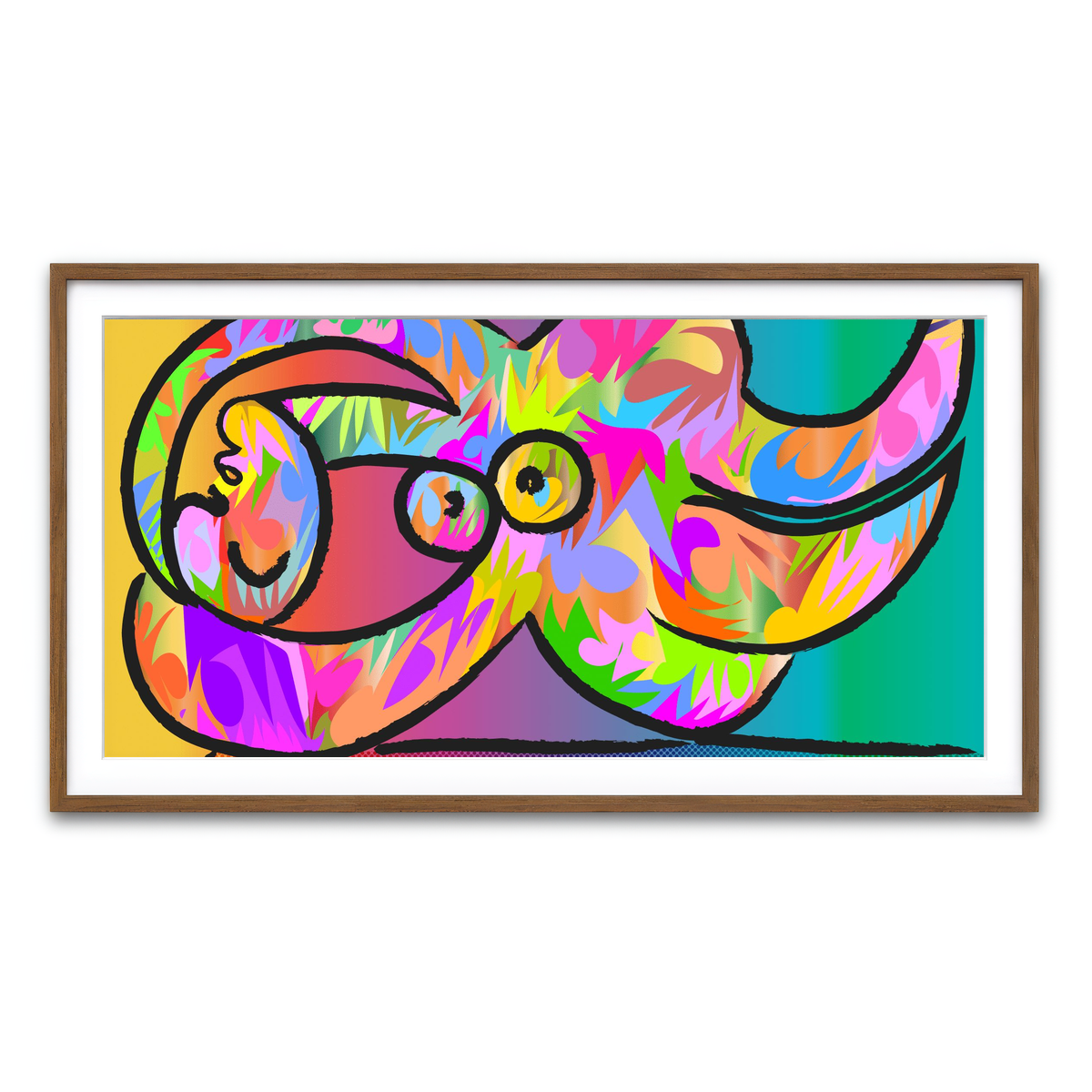 Framed Print 2x1 Walnut