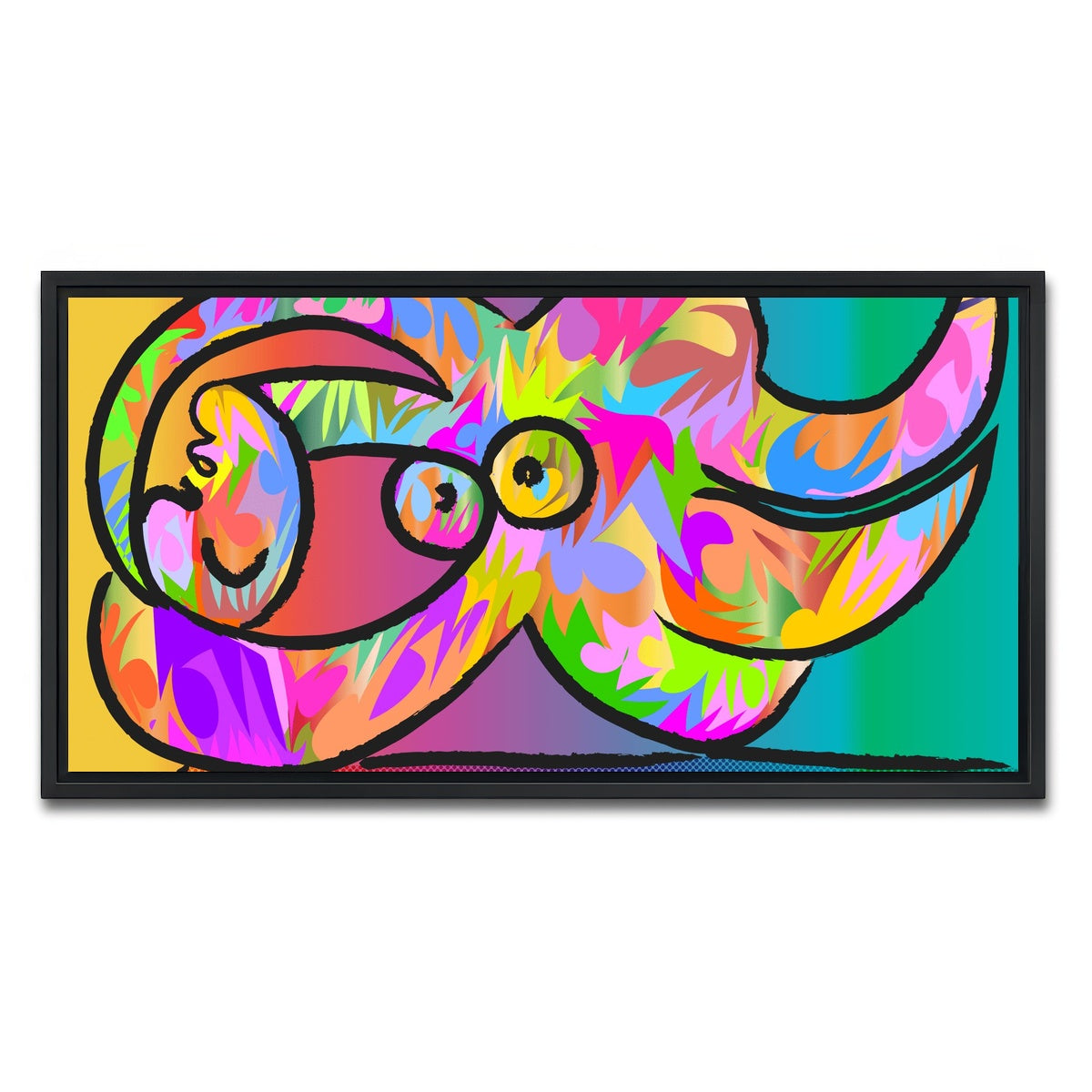 AUTO-MOCKUP WHITE | Picasso Femme nue | 1 Piece | Black Framed Canvas | group=2x1