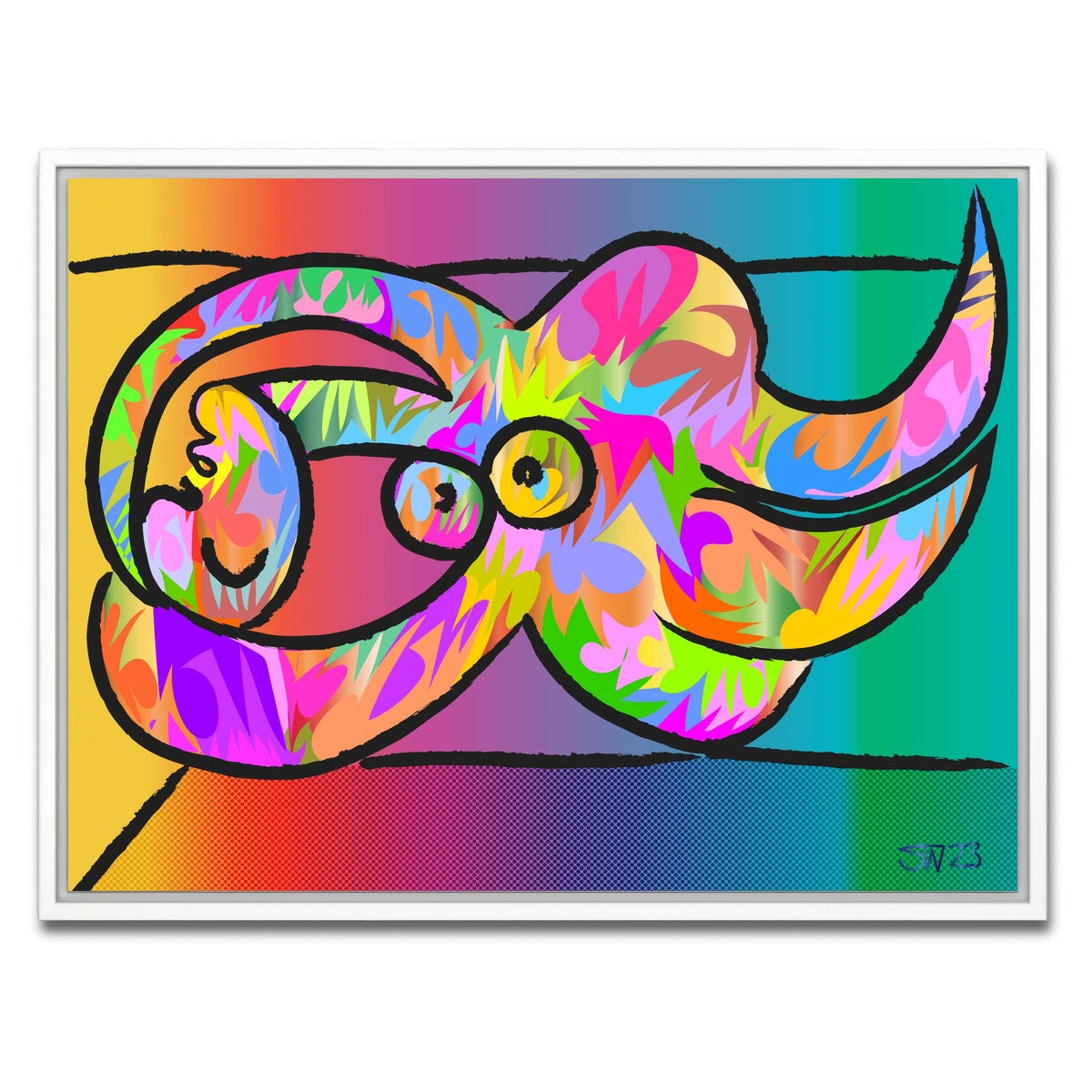 AUTO-MOCKUP WHITE | Picasso Femme nue | 1 Piece | White Framed Canvas | group=4x3