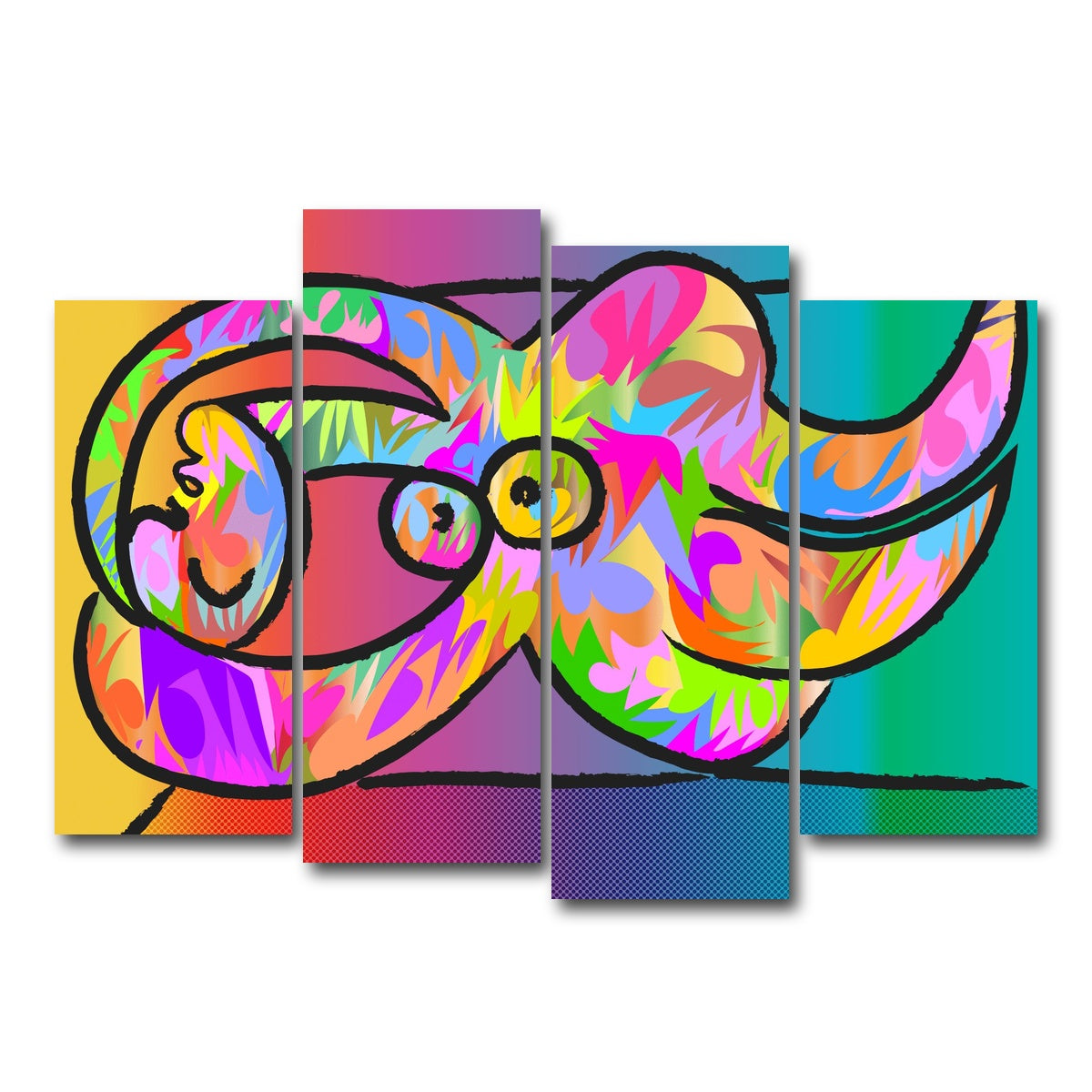 AUTO-MOCKUP WHITE | Picasso Femme nue | 4 Piece | Gallery Wrap Canvas | group=4_normal