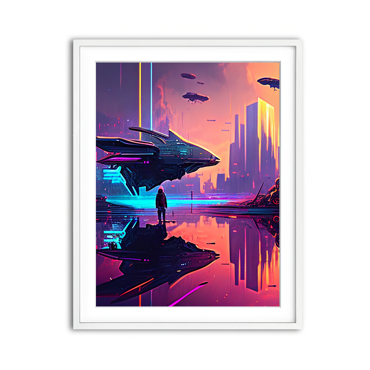 Framed Print 3x4 White