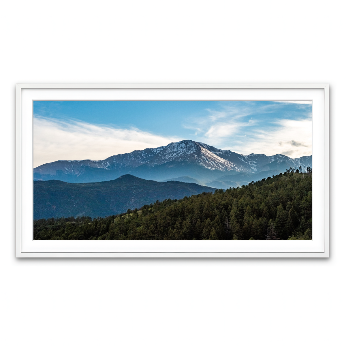 Framed Print 2x1 White