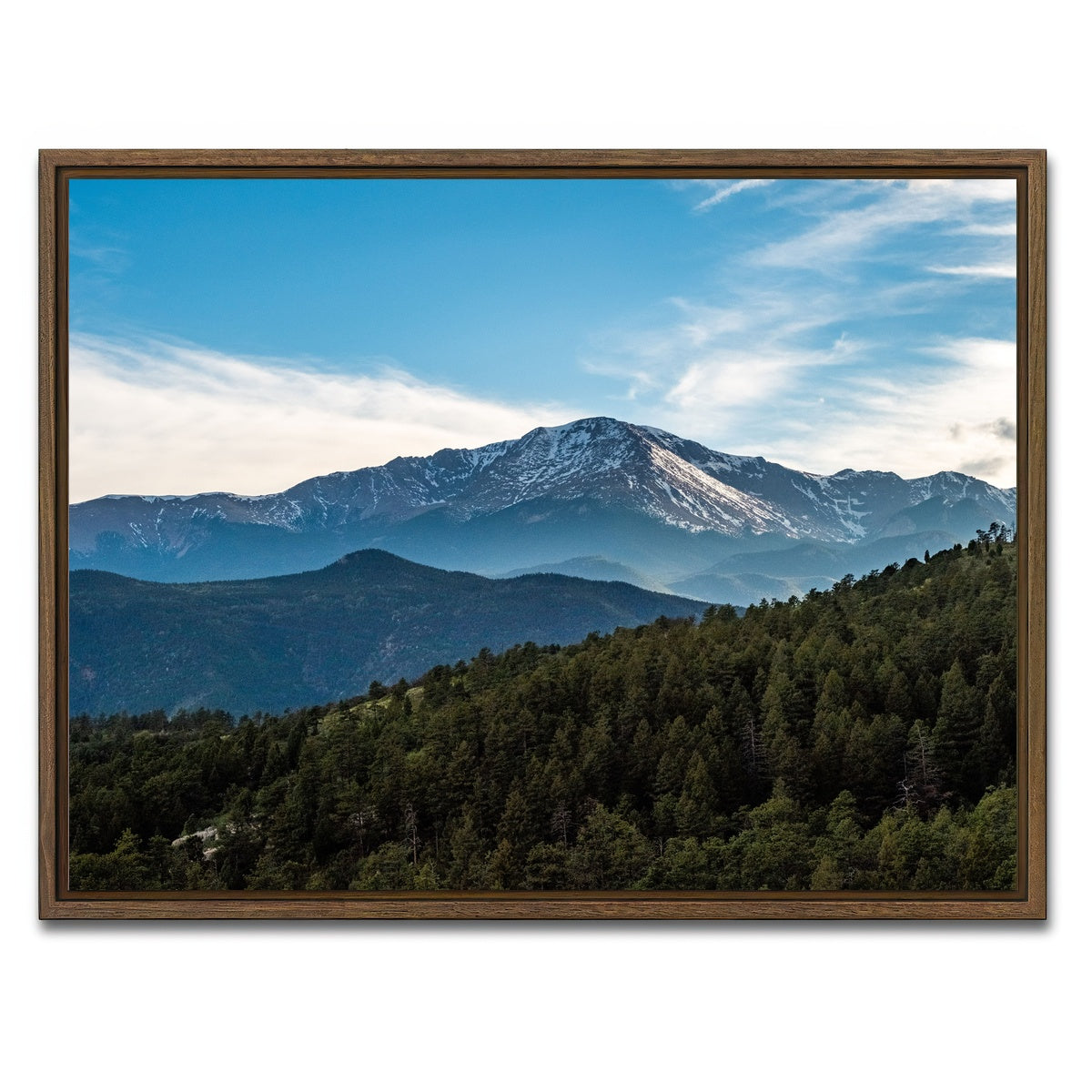 AUTO-MOCKUP WHITE | Pikes Peak | 1 Piece | Walnut Framed Canvas | group=4x3
