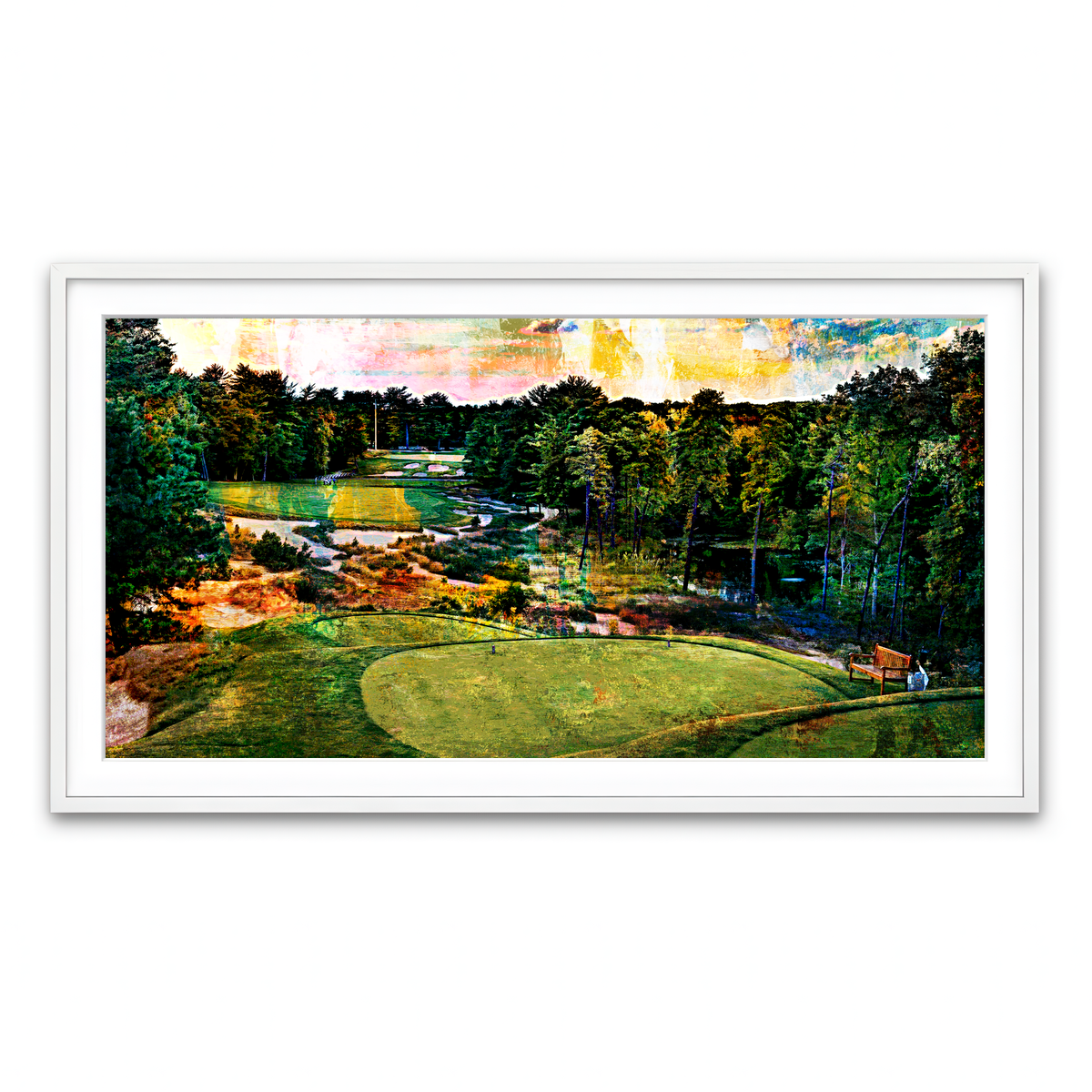 Framed Print 2x1 White