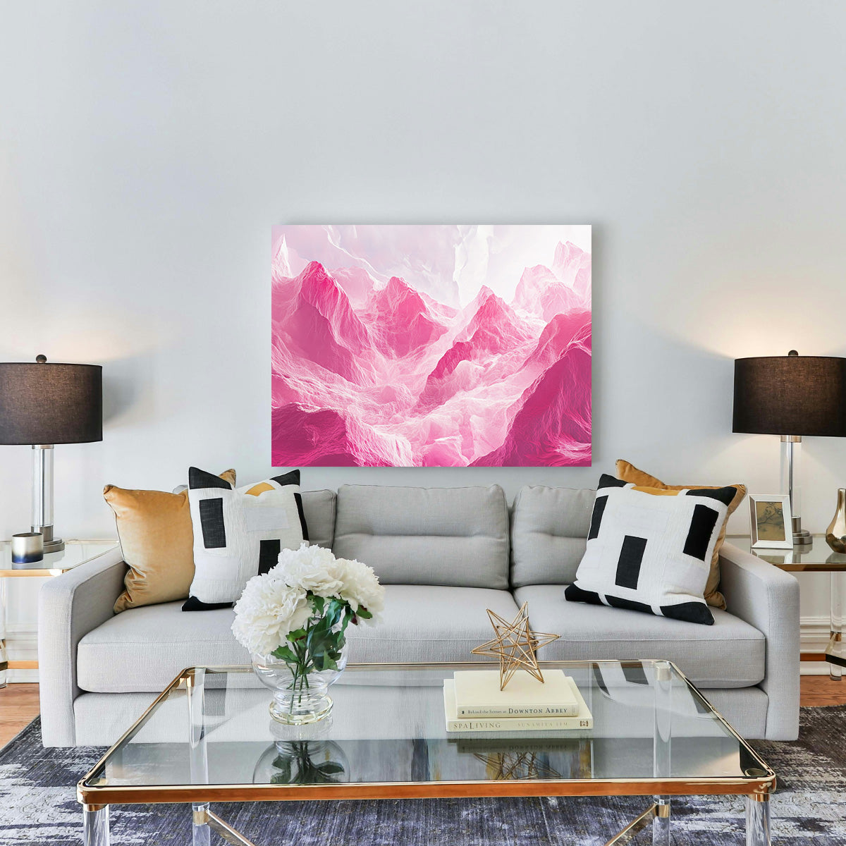Pink Mountains Wall Art