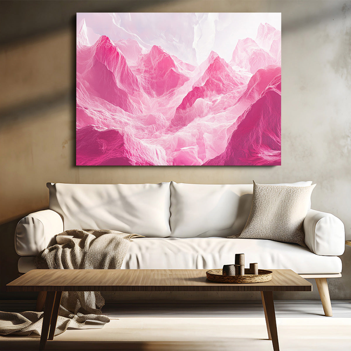 Pink Mountains Wall Art
