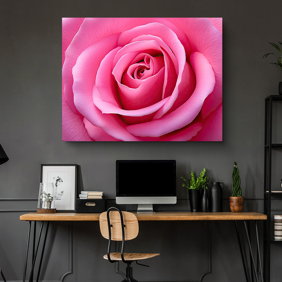 Pink Rose Wall Art