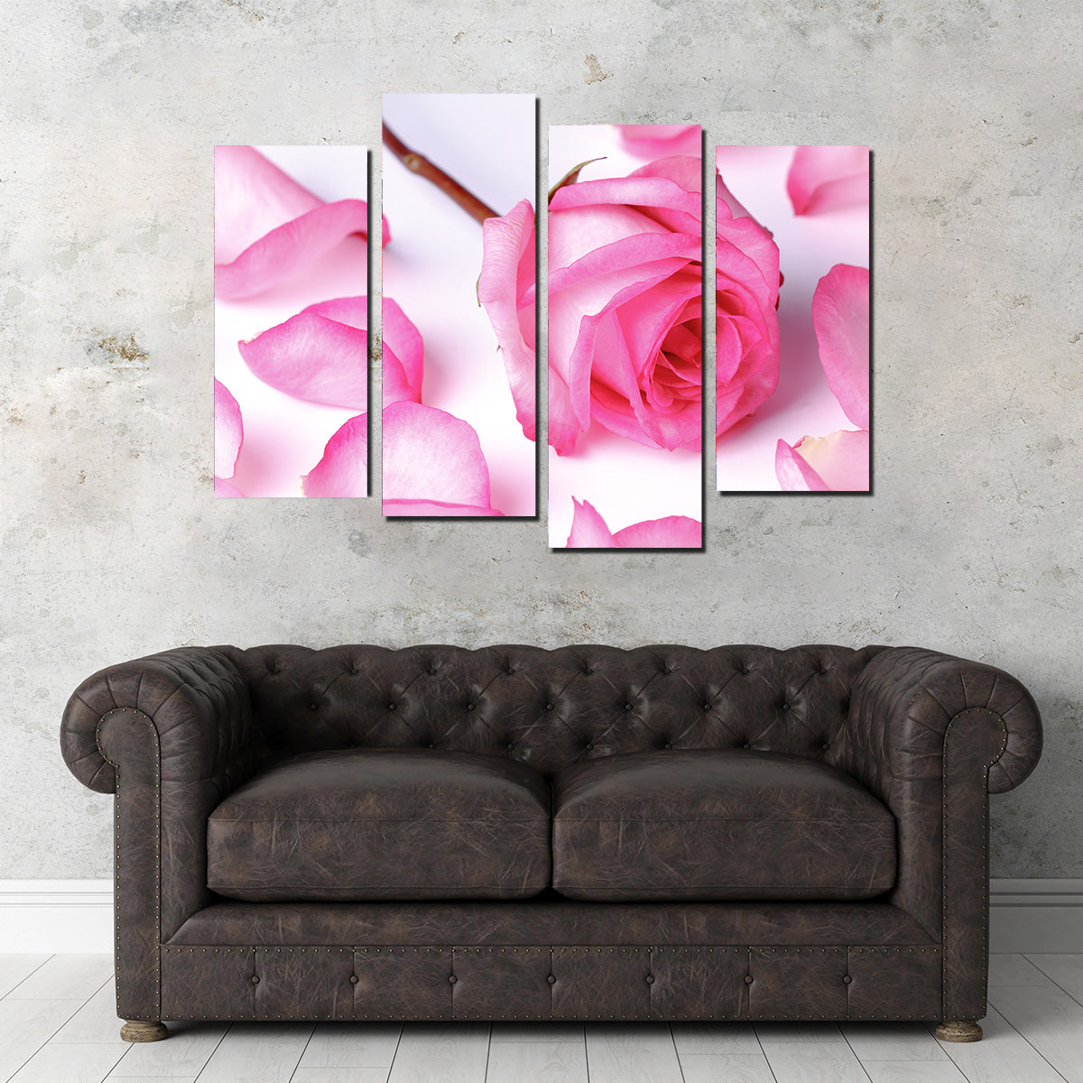 Pink Rose Petals Wall Art