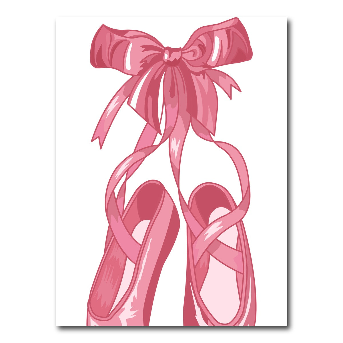AUTO-MOCKUP WHITE | Pink Ballet Shoes | 1 Piece | Gallery Wrap Canvas | group=3x4