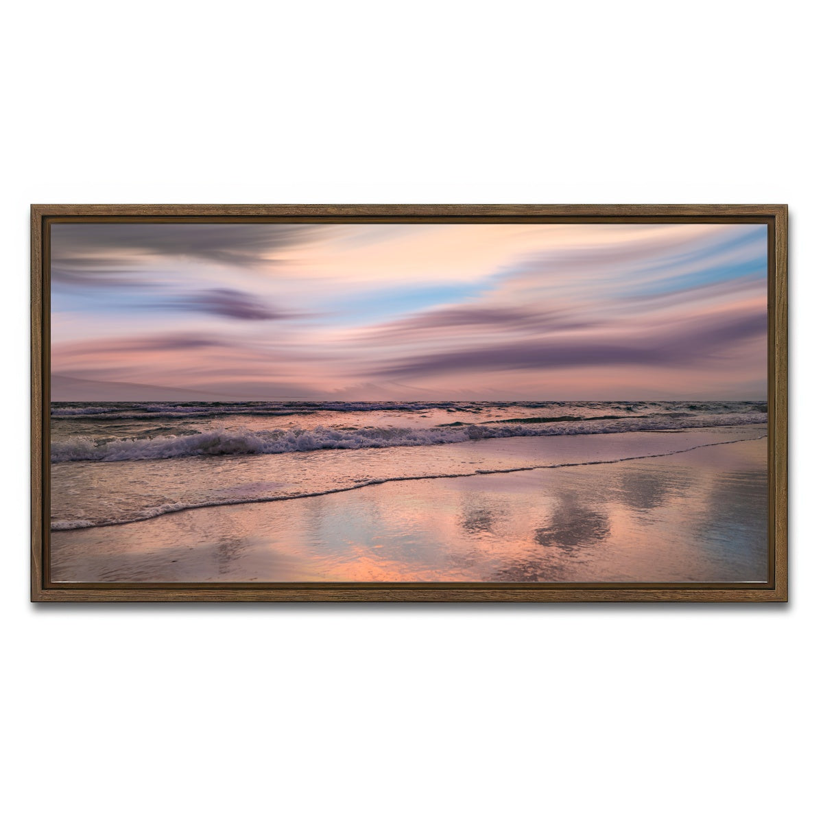 AUTO-MOCKUP WHITE | Pink Beauty | 1 Piece | Walnut Framed Canvas | group=2x1