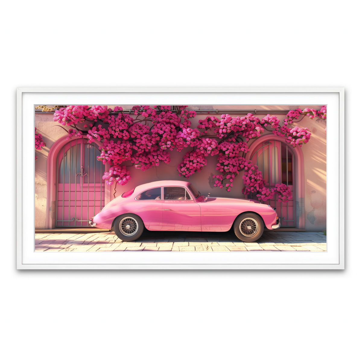 Framed Print 2x1 White