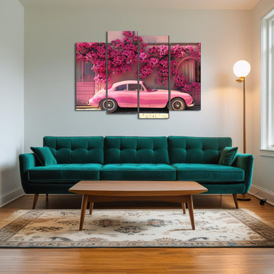 AUTO-MOCKUP ROOM | Pink Car and Flowers