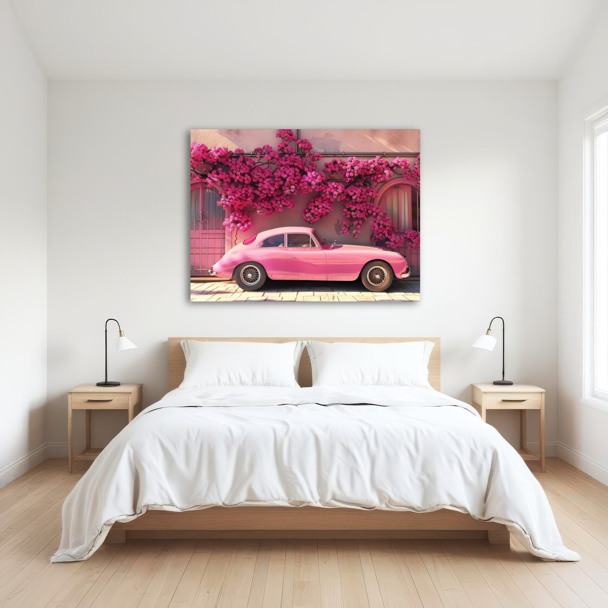 AUTO-MOCKUP ROOM | Pink Car and Flowers