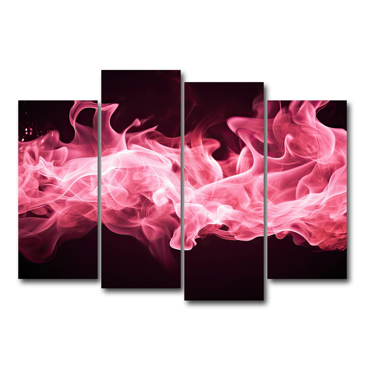 AUTO-MOCKUP WHITE | Pink Fire | 4 Piece | Gallery Wrap Canvas | group=4_normal