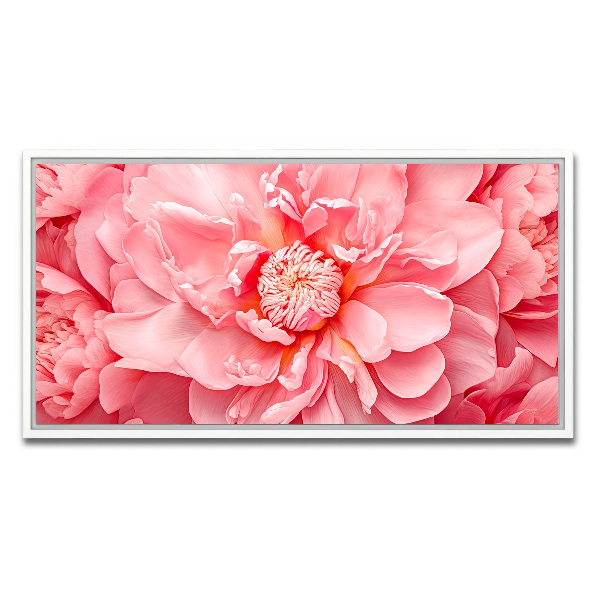 AUTO-MOCKUP WHITE | Pink Flower | 1 Piece | White Framed Canvas | group=2x1