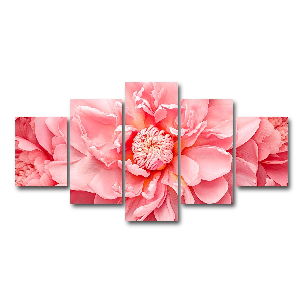 AUTO-MOCKUP WHITE | Pink Flower | 5 Piece | Gallery Wrap Canvas | group=5_short