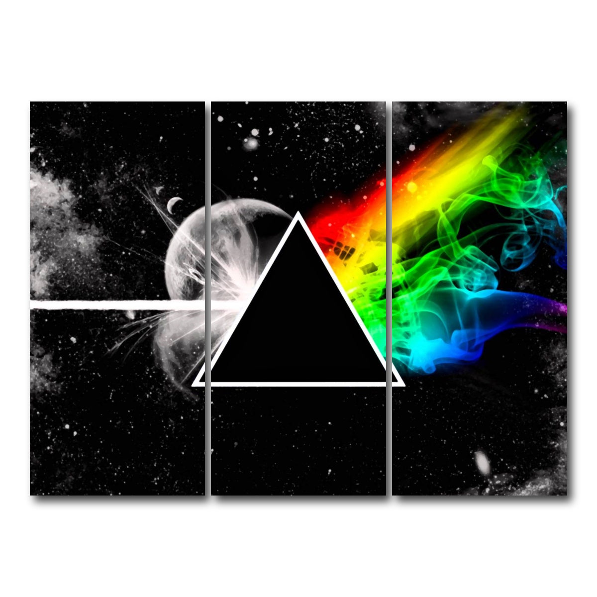 AUTO-MOCKUP WHITE | Pink Floyd - dark side of the moon | 3 Piece | Gallery Wrapped | group=8x18