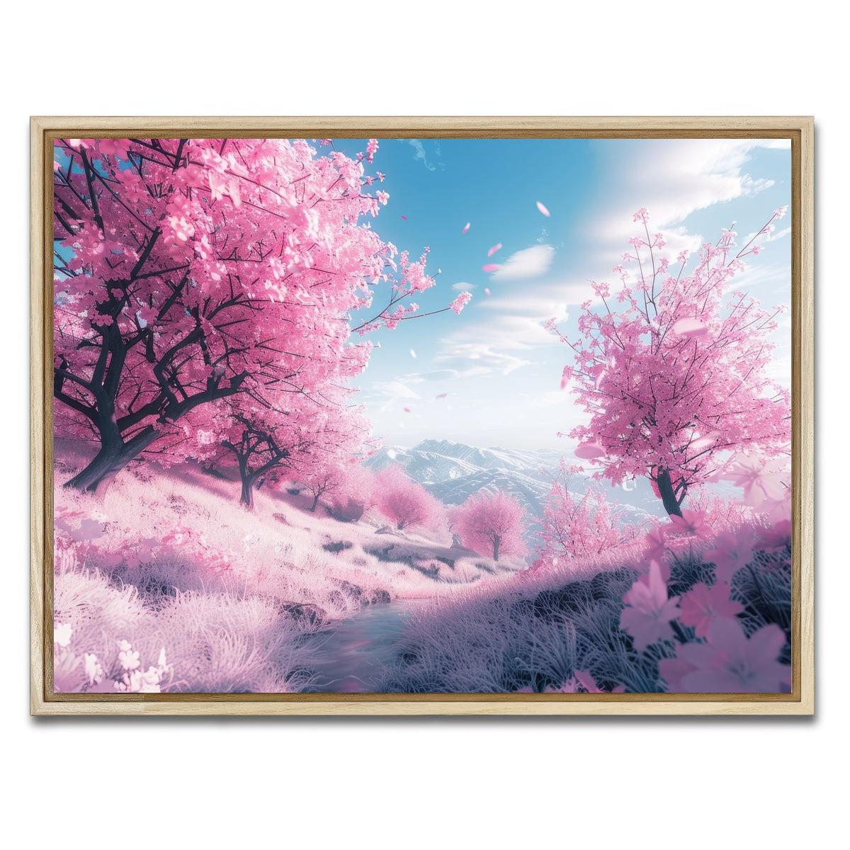 AUTO-MOCKUP WHITE | Pink Forest | 1 Piece | Natural Framed Canvas | group=4x3