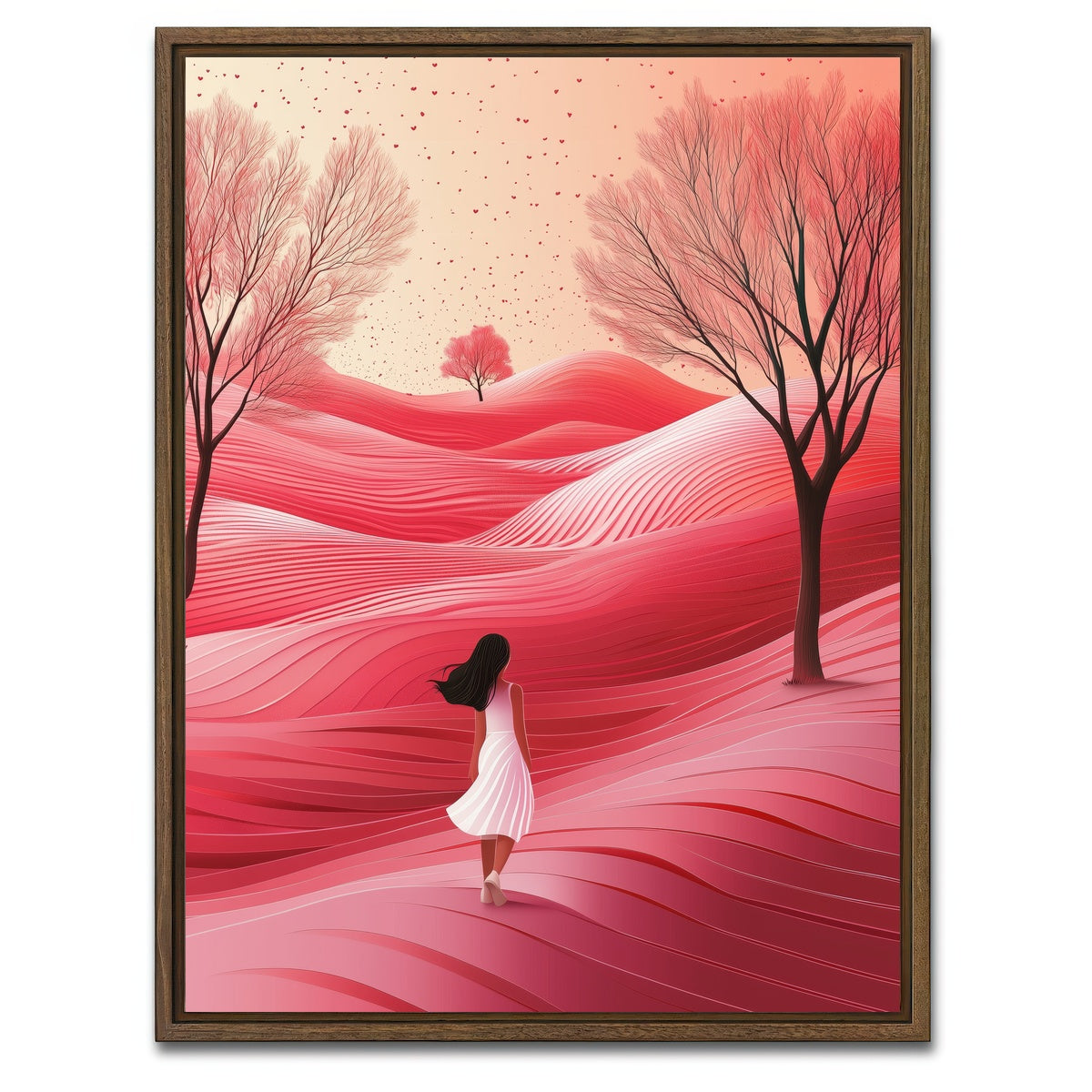 AUTO-MOCKUP WHITE | Pink Hills | 1 Piece | Walnut Framed Canvas | group=3x4