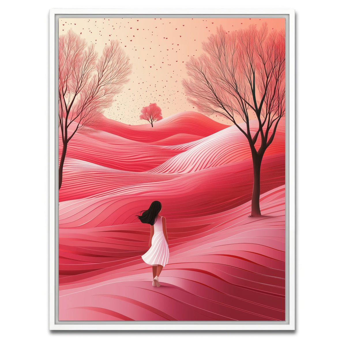 AUTO-MOCKUP WHITE | Pink Hills | 1 Piece | White Framed Canvas | group=3x4
