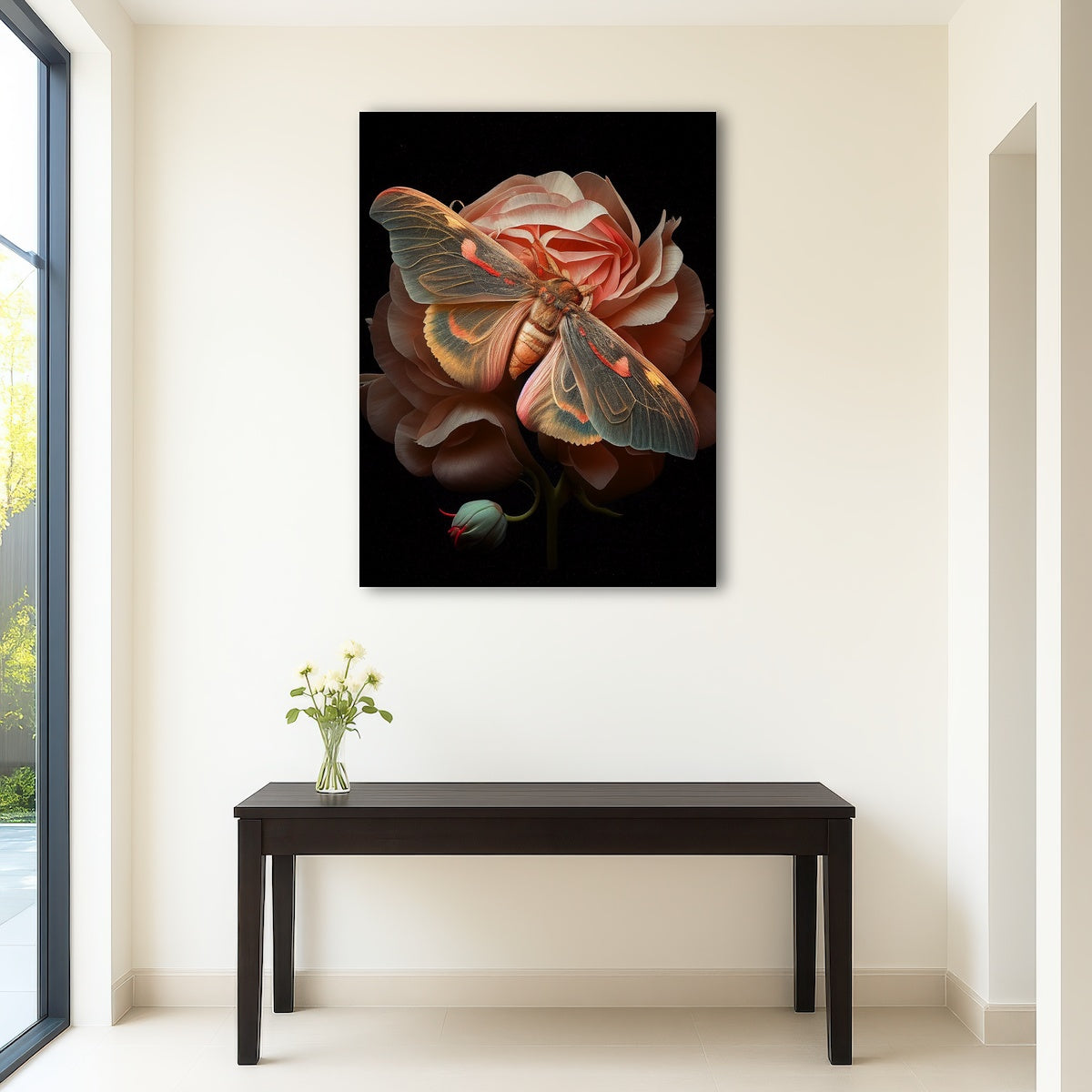 AUTO-MOCKUP ROOM | Pink Moth and Rose