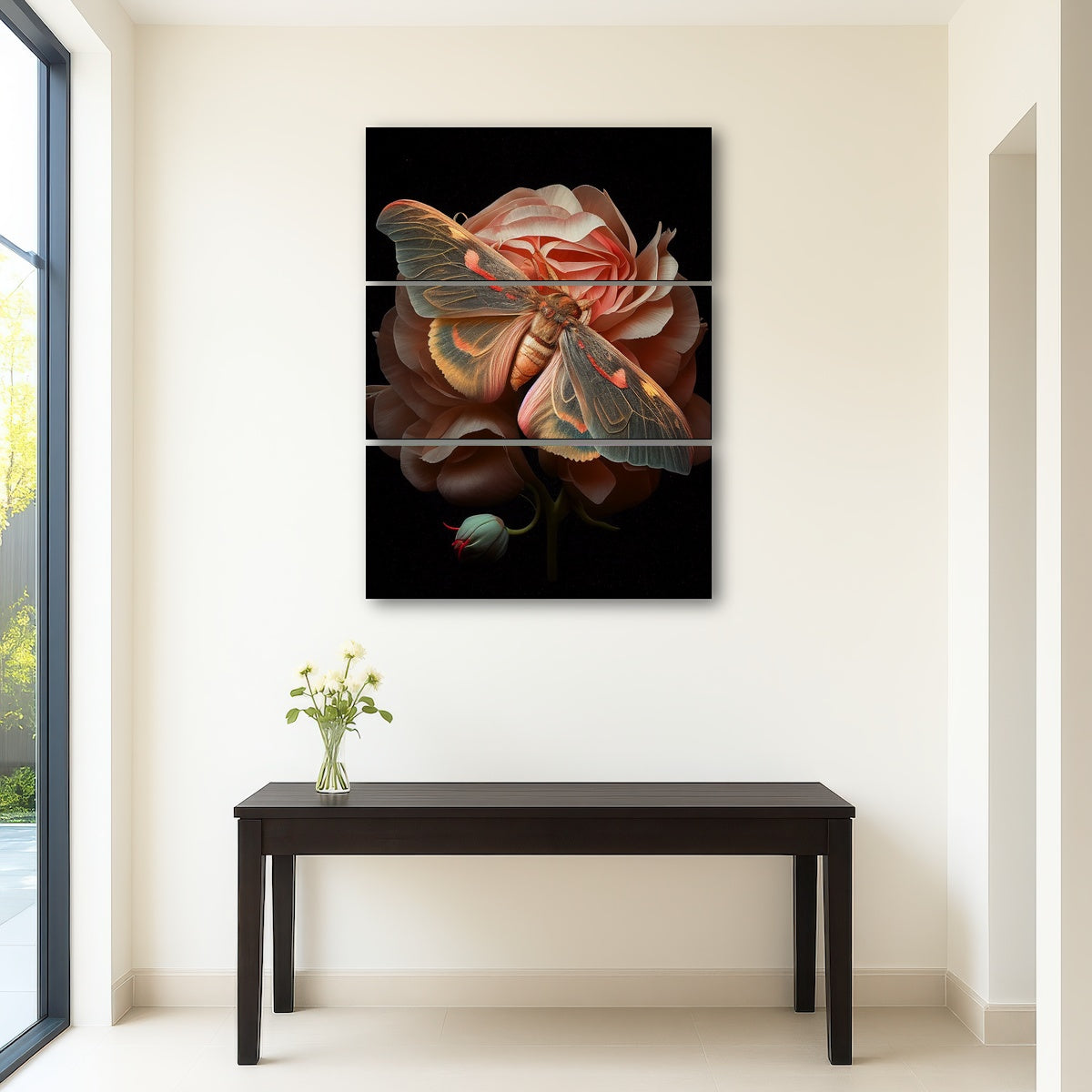 AUTO-MOCKUP ROOM | Pink Moth and Rose