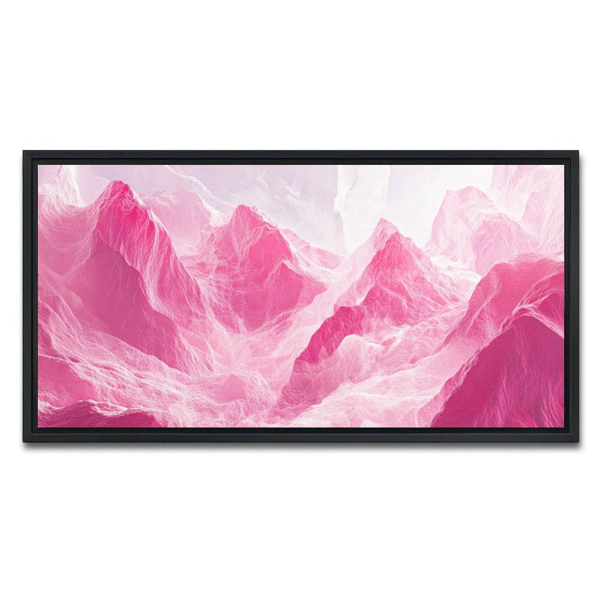 AUTO-MOCKUP WHITE | Pink Mountains | 1 Piece | Black Framed Canvas | group=2x1