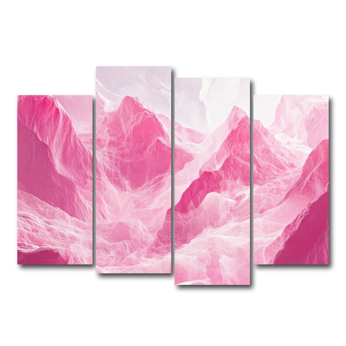 AUTO-MOCKUP WHITE | Pink Mountains | 4 Piece | Gallery Wrap Canvas | group=4_normal