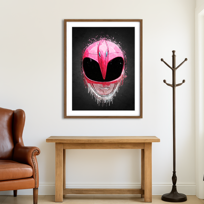 AUTO-MOCKUP ROOM | Pink Ranger Portrait Wall Art