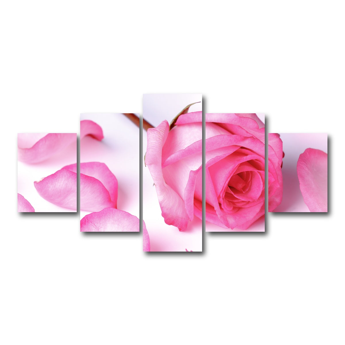 AUTO-MOCKUP WHITE | Pink Rose Petals | 5 Piece | Gallery Wrap Canvas | group=5_short