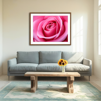 AUTO-MOCKUP ROOM | Pink Rose Wall Art